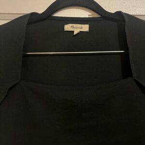 Madewell ribbed long sleeve square neck top